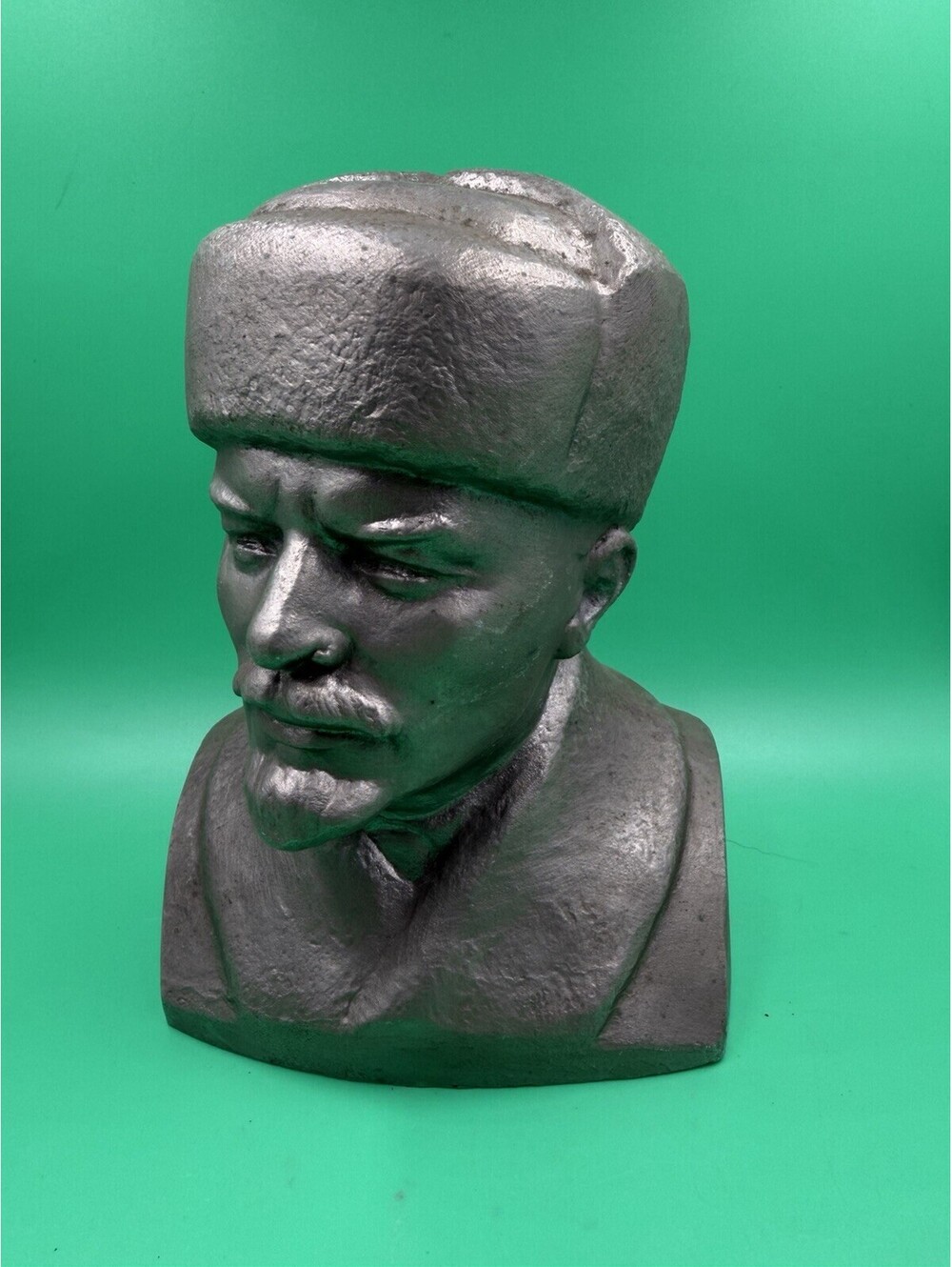 Vladimir Lenin Soviet Communism Bust Vintage Metal Statue Table Figurine USSR